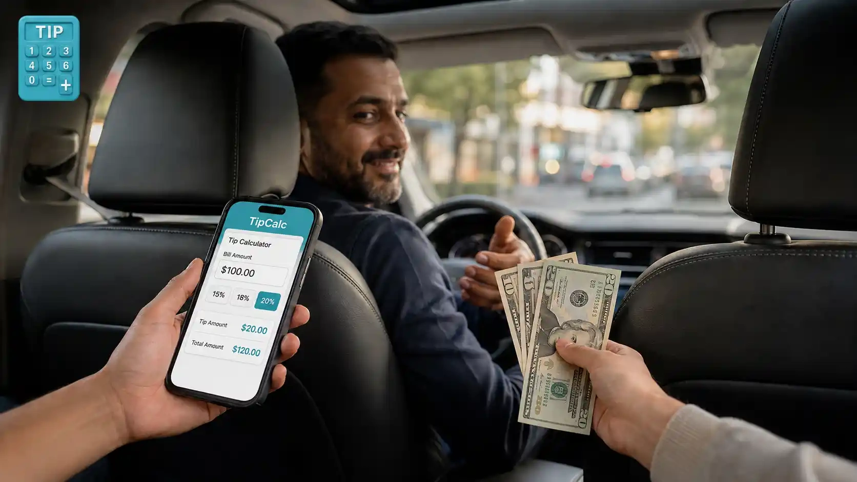 How tipping works in the app and with cash