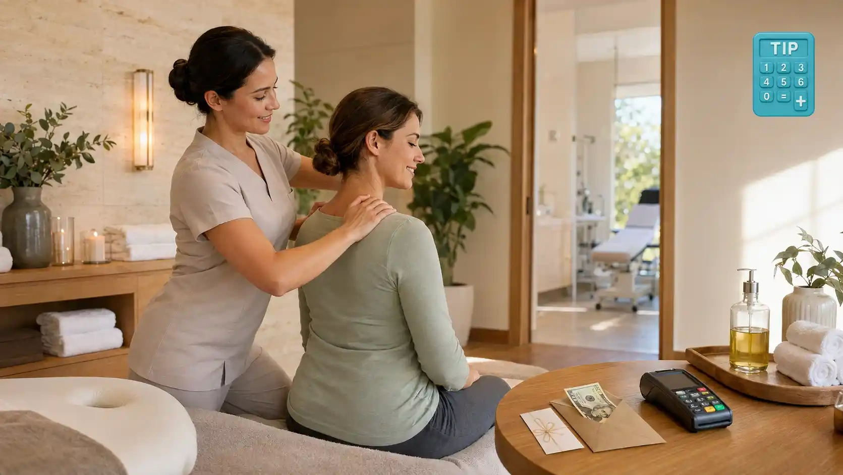 Massage Tip Calculator for Spa and Therapist Gratuity