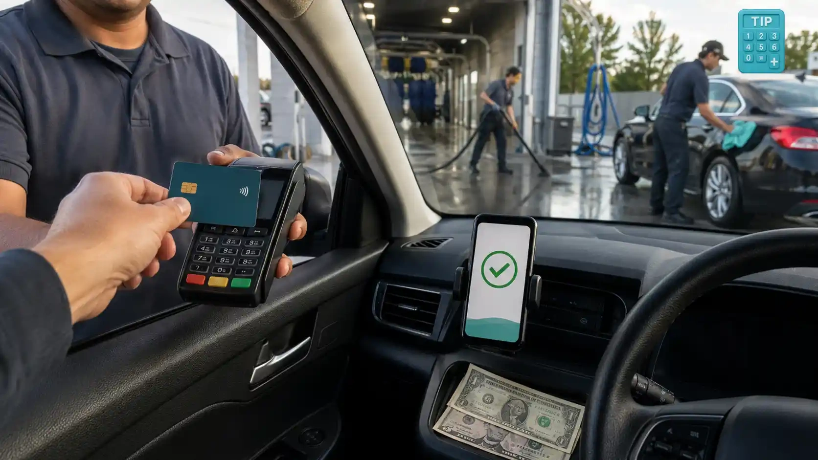Cash, card, or app the best way to tip a car wash