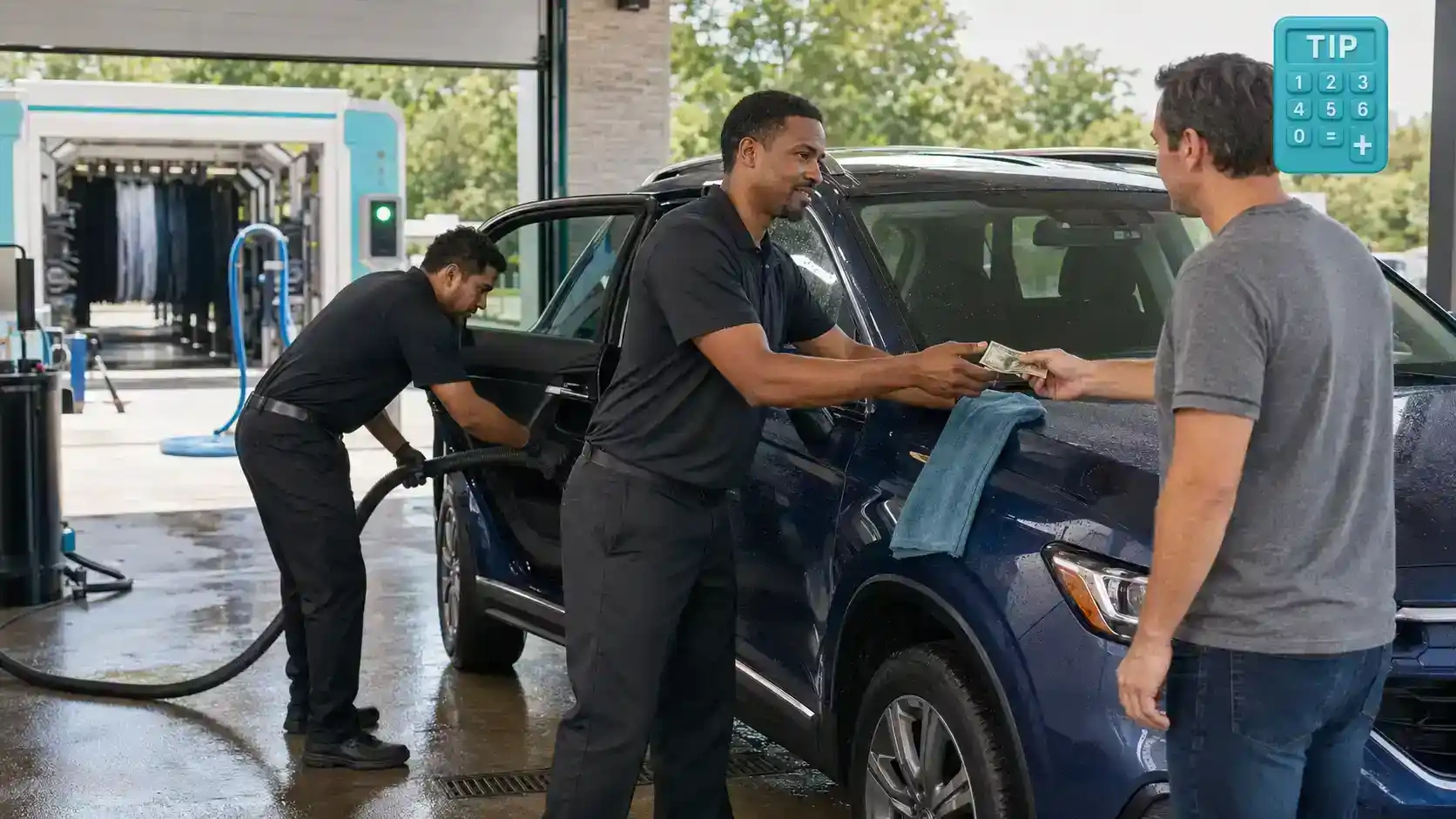 Tipping at a car wash with a monthly membership